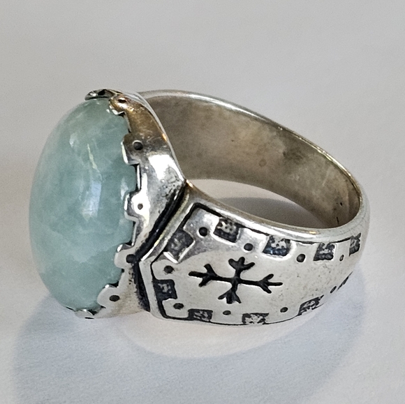 Genuine Carolyn Pollack Amazonite Ring Size 6! - Picture 3 of 4